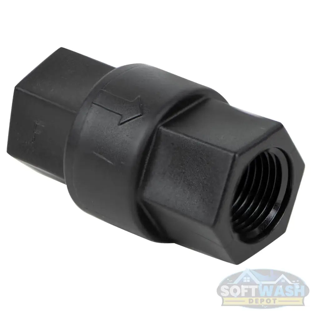 1/2" FNPT x 1/2" FNPT Polypropylene Check Valve w/FKM Seals | 1/3 PSI Cracking Pressure & Hastelloy Spring