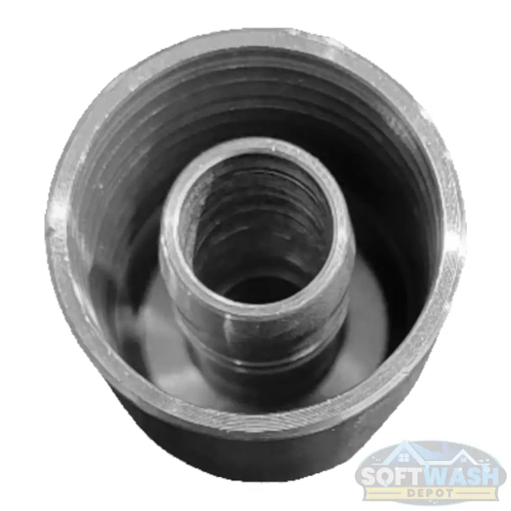 1/2" NPT x 5/8" Softwash Hose Crimp - Solid Stainless Steel fitting for durable, corrosion-resistant hose connections in soft wash and pressure washing systems - Soft Wash Depot.