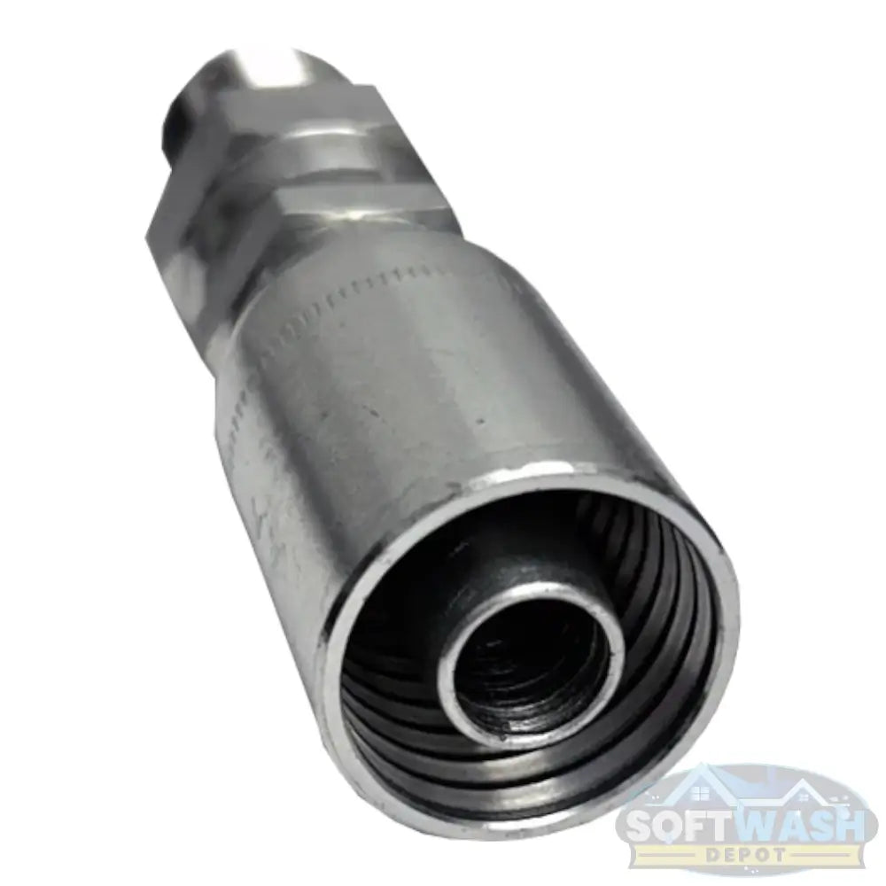 1/2" Soft Wash Hose x 1/2" MPT Swivel Crimp Fitting - Stainless steel swivel fitting with crimped hose end for durable, leak-free soft wash and pressure wash connections - Soft Wash Depot.