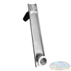 1/2" SWD stainless steel hose reel handle with black hand grip.