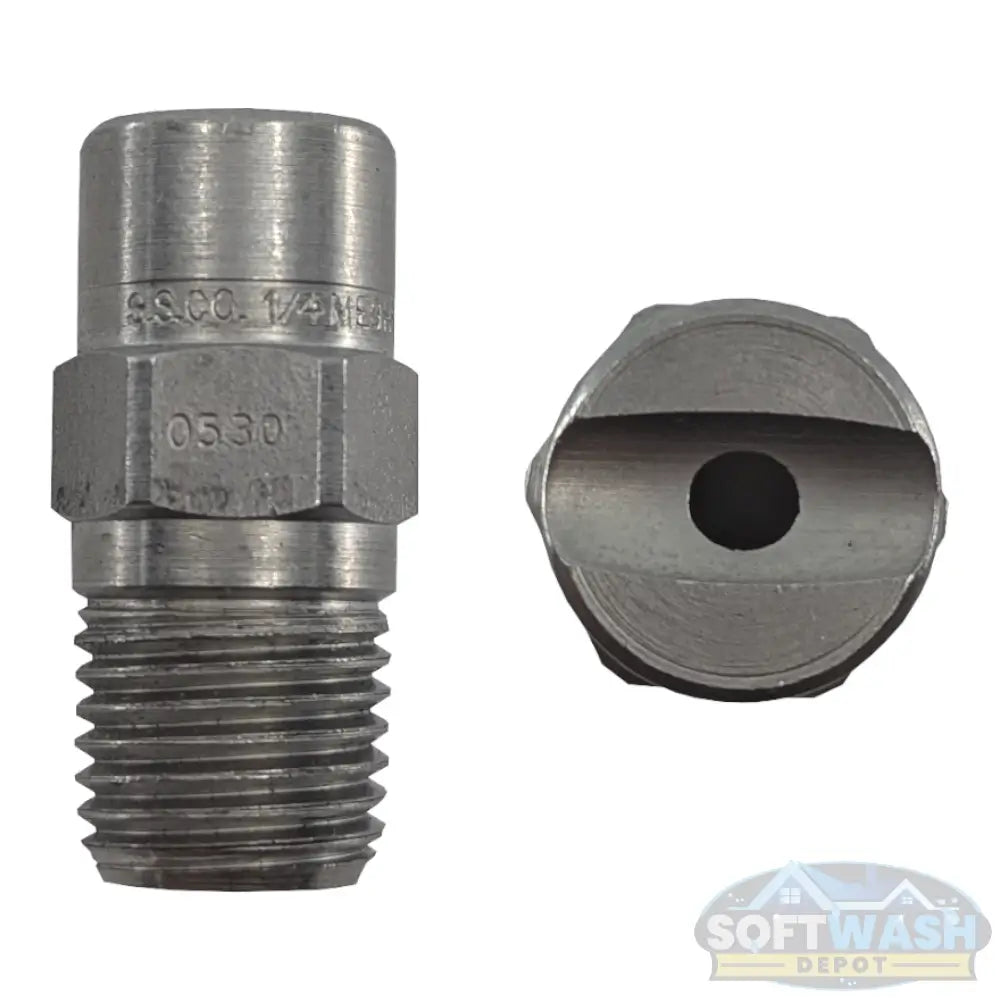 1/4-inch MEG stainless steel soft wash and downstream spray tips, precision nozzle set for chemical and rinse applications - Soft Wash Depot.