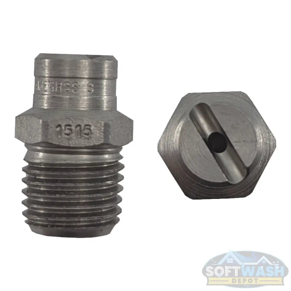 1/4-inch MEG stainless steel soft wash and downstream spray tips, precision nozzle set for chemical and rinse applications - Soft Wash Depot.