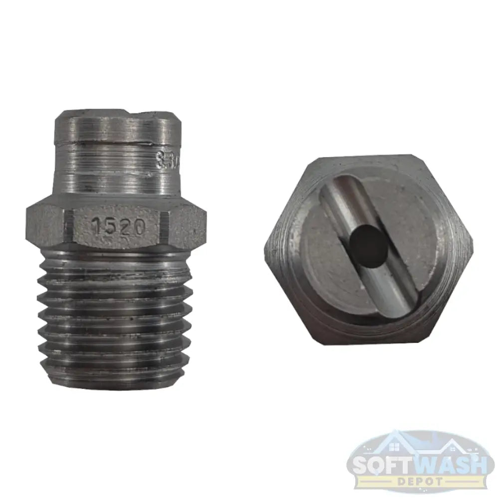 1/4-inch MEG stainless steel soft wash and downstream spray tips, precision nozzle set for chemical and rinse applications - Soft Wash Depot.