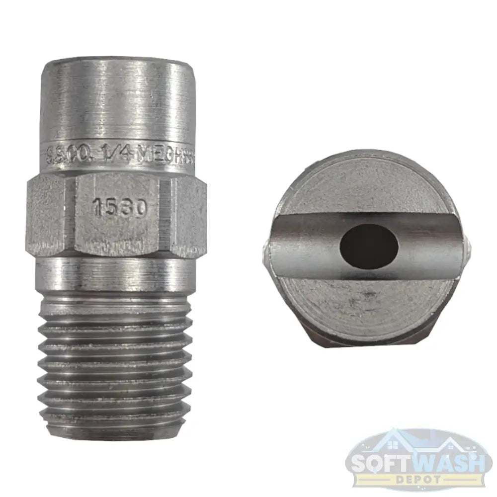1/4-inch MEG stainless steel soft wash and downstream spray tips, precision nozzle set for chemical and rinse applications - Soft Wash Depot.
