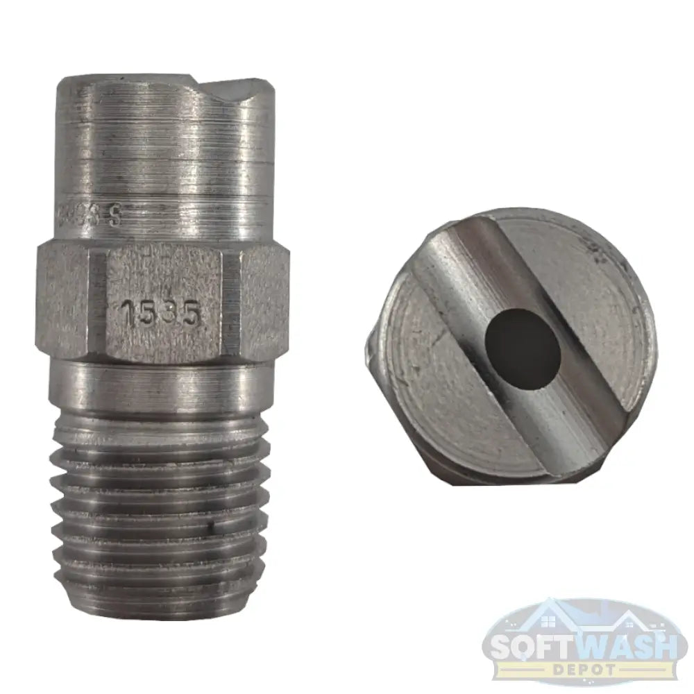 1/4-inch MEG stainless steel soft wash and downstream spray tips, precision nozzle set for chemical and rinse applications - Soft Wash Depot.