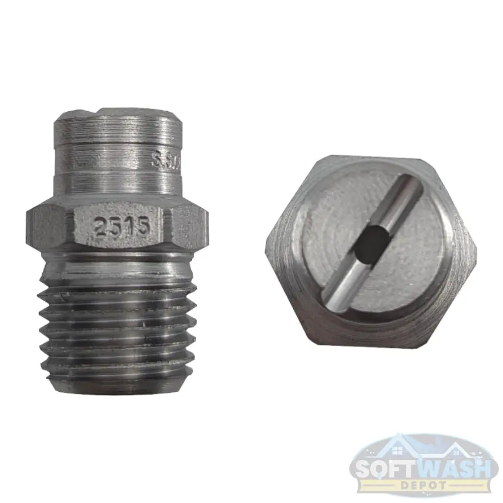 1/4-inch MEG stainless steel soft wash and downstream spray tips, precision nozzle set for chemical and rinse applications - Soft Wash Depot.