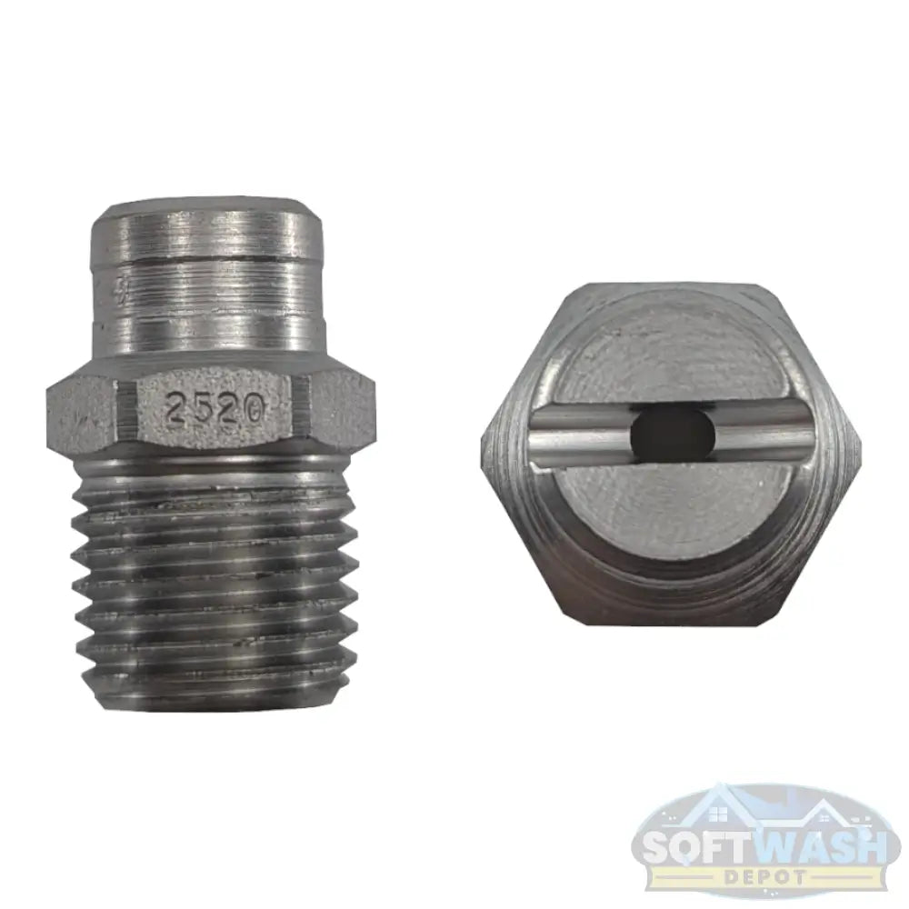 1/4-inch MEG stainless steel soft wash and downstream spray tips, precision nozzle set for chemical and rinse applications - Soft Wash Depot.