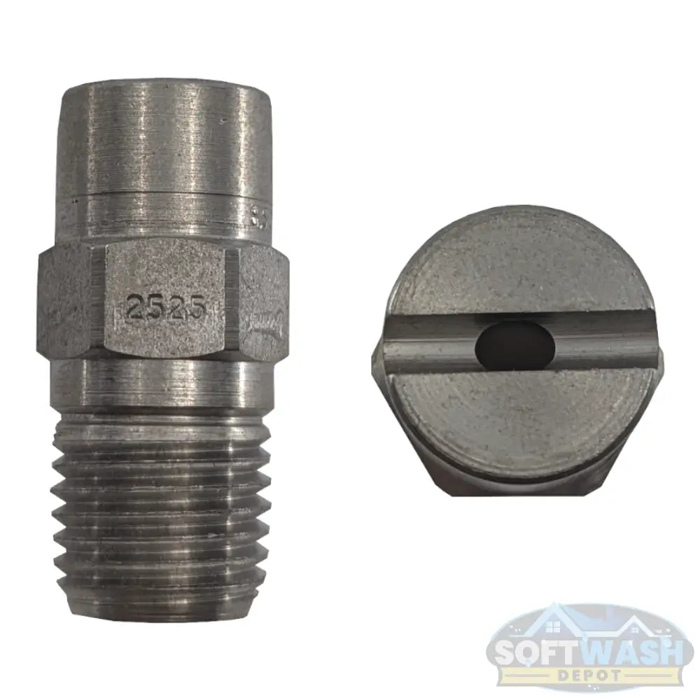 1/4-inch MEG stainless steel soft wash and downstream spray tips, precision nozzle set for chemical and rinse applications - Soft Wash Depot.