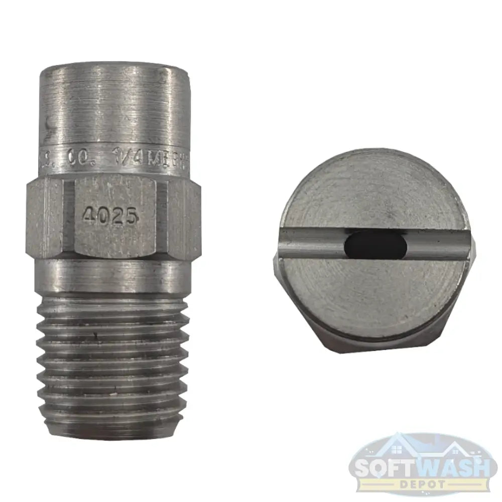 1/4-inch MEG stainless steel soft wash and downstream spray tips, precision nozzle set for chemical and rinse applications - Soft Wash Depot.