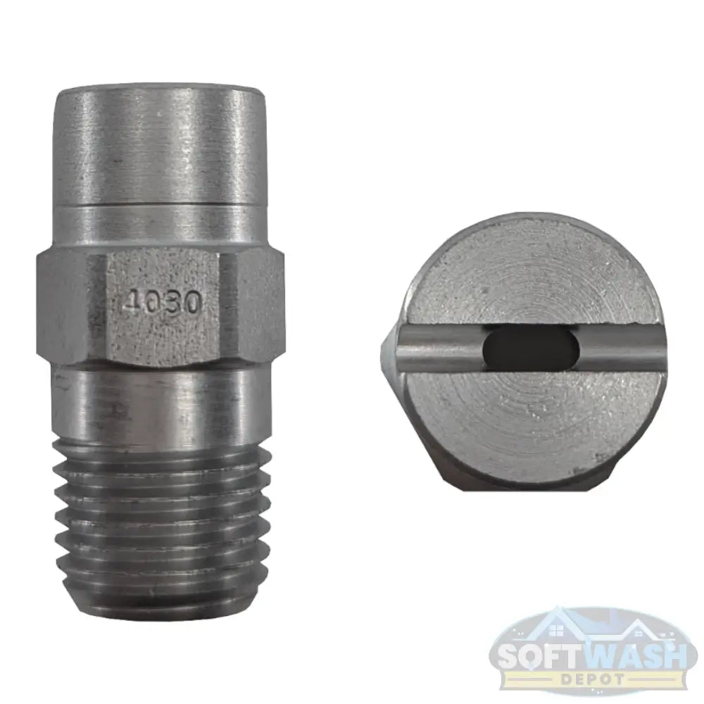 1/4-inch MEG stainless steel soft wash and downstream spray tips, precision nozzle set for chemical and rinse applications - Soft Wash Depot.