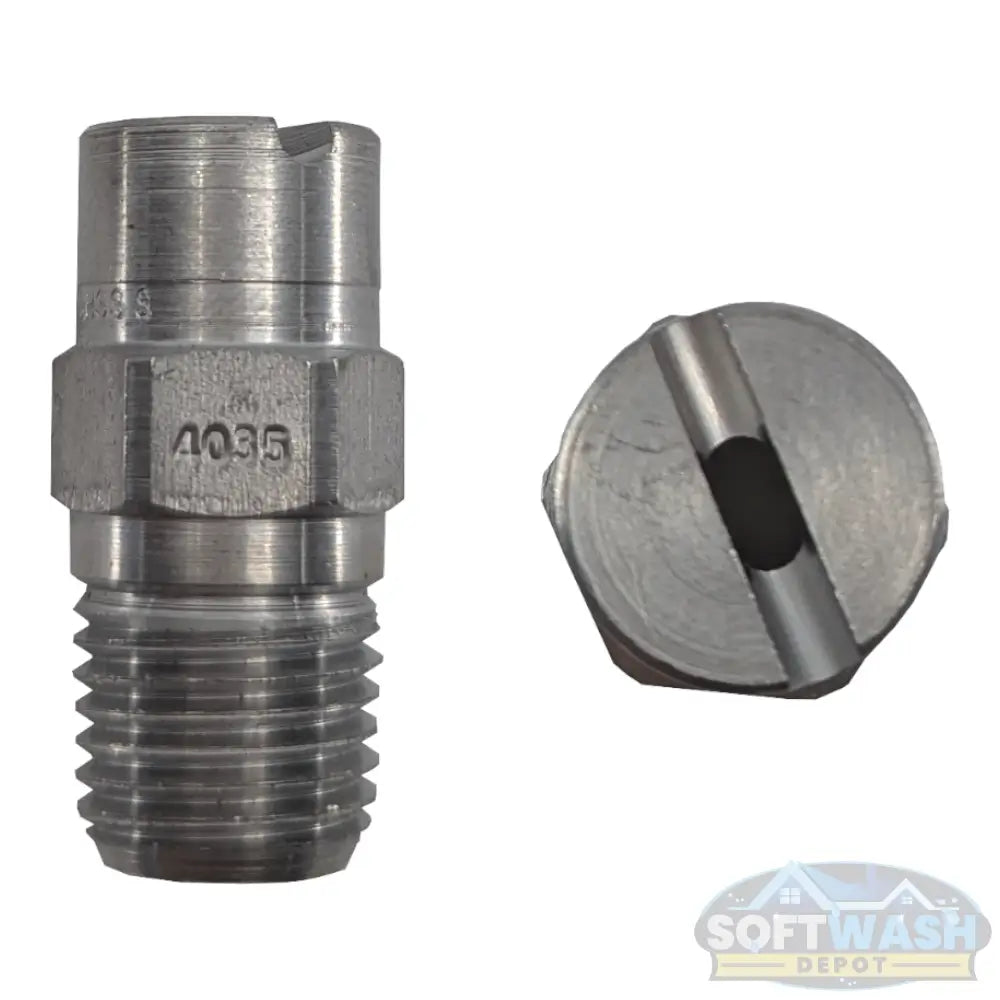 1/4-inch MEG stainless steel soft wash and downstream spray tips, precision nozzle set for chemical and rinse applications - Soft Wash Depot.