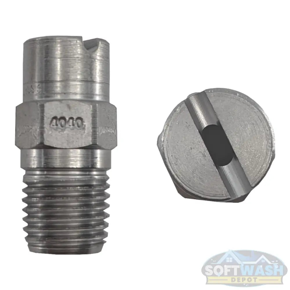 1/4-inch MEG stainless steel soft wash and downstream spray tips, precision nozzle set for chemical and rinse applications - Soft Wash Depot.