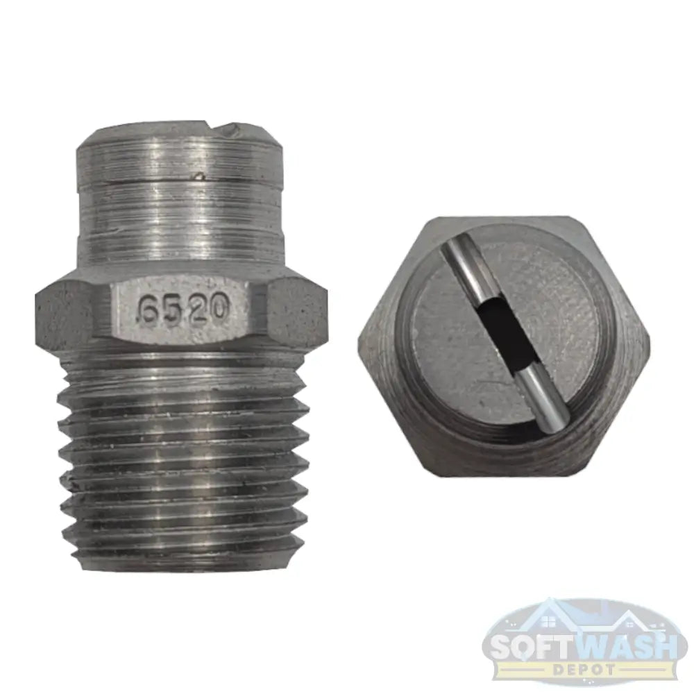 1/4-inch MEG stainless steel soft wash and downstream spray tips, precision nozzle set for chemical and rinse applications - Soft Wash Depot.