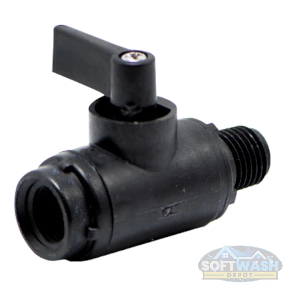 1/4" FNPT x 1/4" MNPT Series 226 Polypropylene Ball Valve with Viton™ Seals