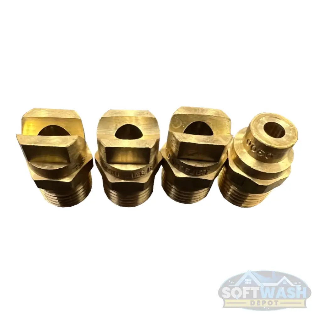 1/4" Meg Brass Softwash/Downstream Tips - precision-engineered brass spray nozzles for soft wash and downstream applications, corrosion-resistant and designed for professional cleaning performance. - Soft Wash Depot