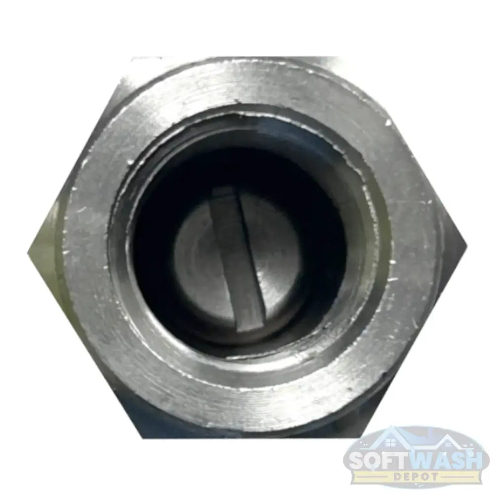 1/4" Stainless Steel Check Valve for Downstream Injector - 6500 PSI max pressure, 6.5 GPM flow capacity, corrosion-resistant valve for pressure washing and soft wash systems - Soft Wash Depot.