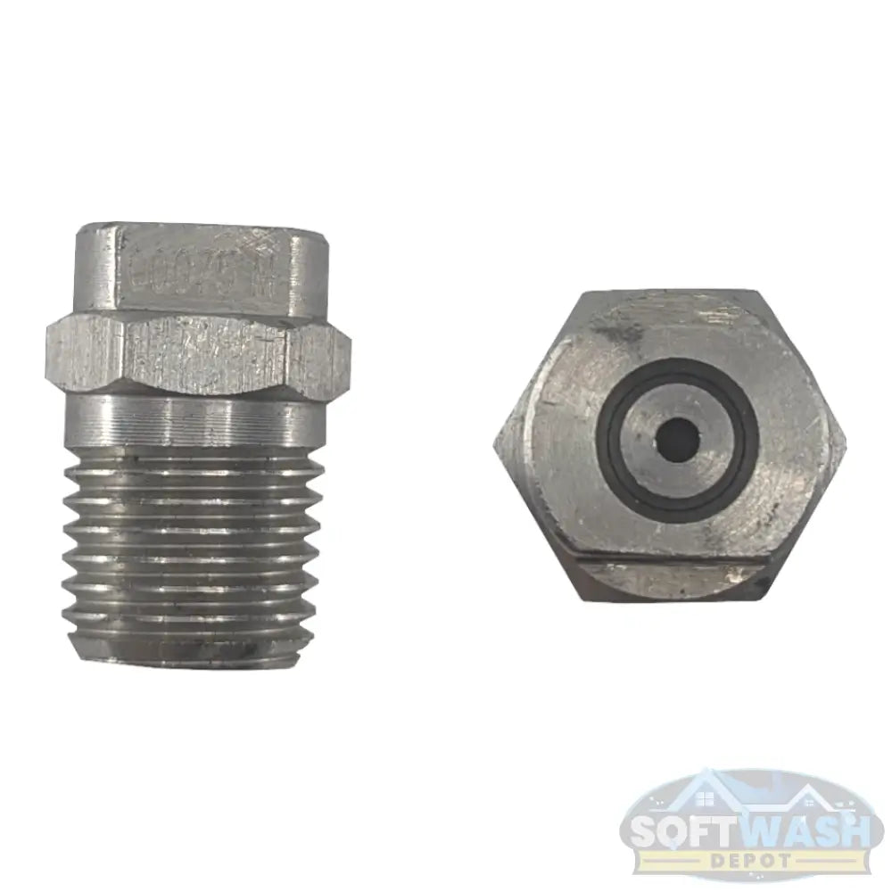 1/4" stainless steel 0-degree pressure washer nozzle, high-precision straight jet tip for spot cleaning and high-impact washing - Soft Wash Depot.
