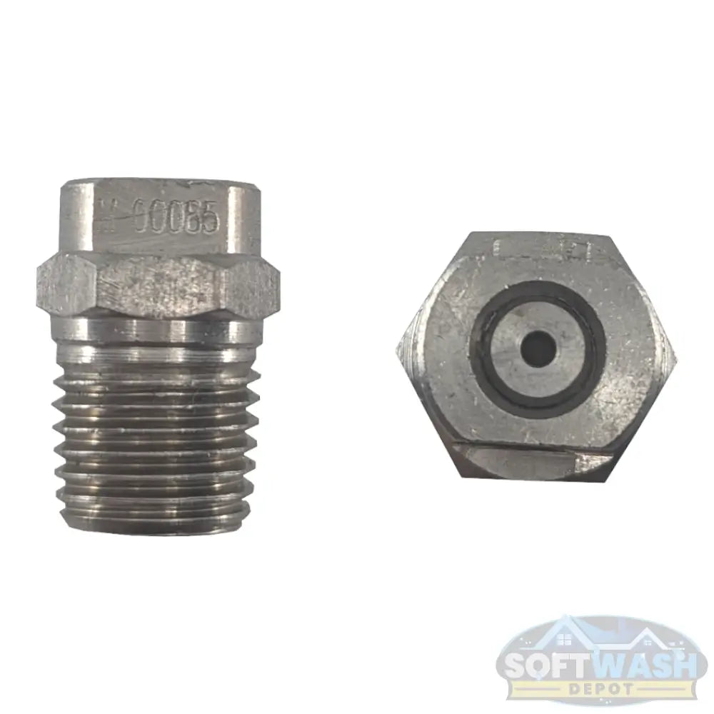 1/4" stainless steel 0-degree pressure washer nozzle, high-precision straight jet tip for spot cleaning and high-impact washing - Soft Wash Depot.