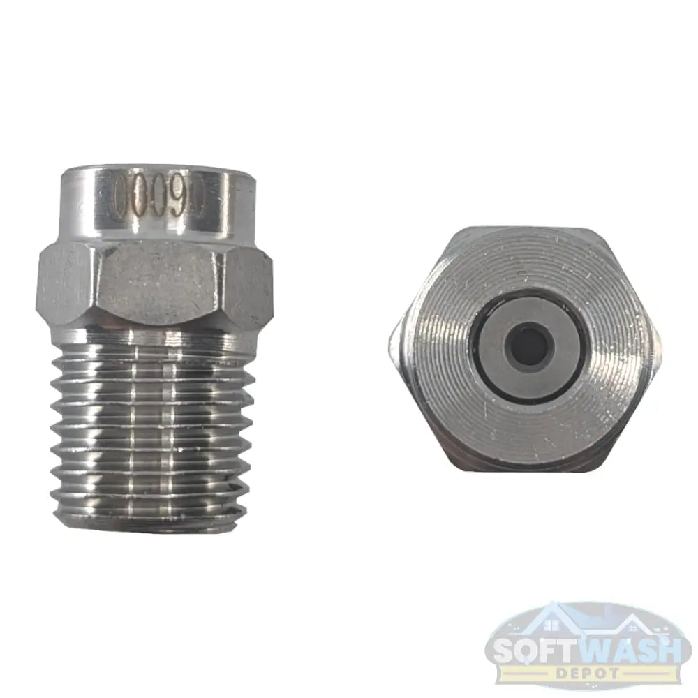 1/4" stainless steel 0-degree pressure washer nozzle, high-precision straight jet tip for spot cleaning and high-impact washing - Soft Wash Depot.
