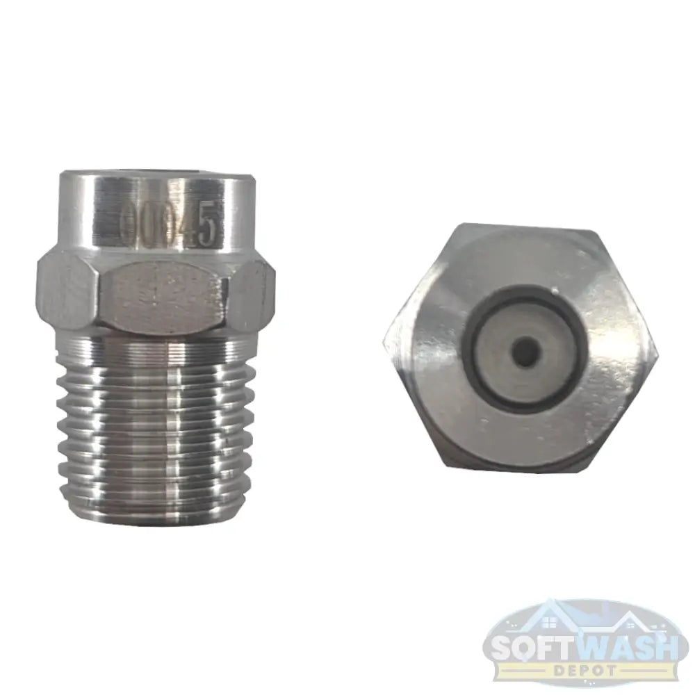 1/4" stainless steel 0-degree pressure washer nozzle, high-precision straight jet tip for spot cleaning and high-impact washing - Soft Wash Depot.