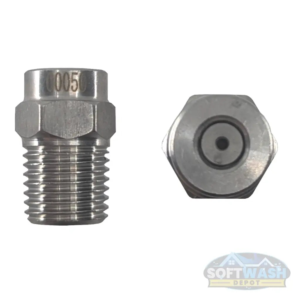 1/4" stainless steel 0-degree pressure washer nozzle, high-precision straight jet tip for spot cleaning and high-impact washing - Soft Wash Depot.