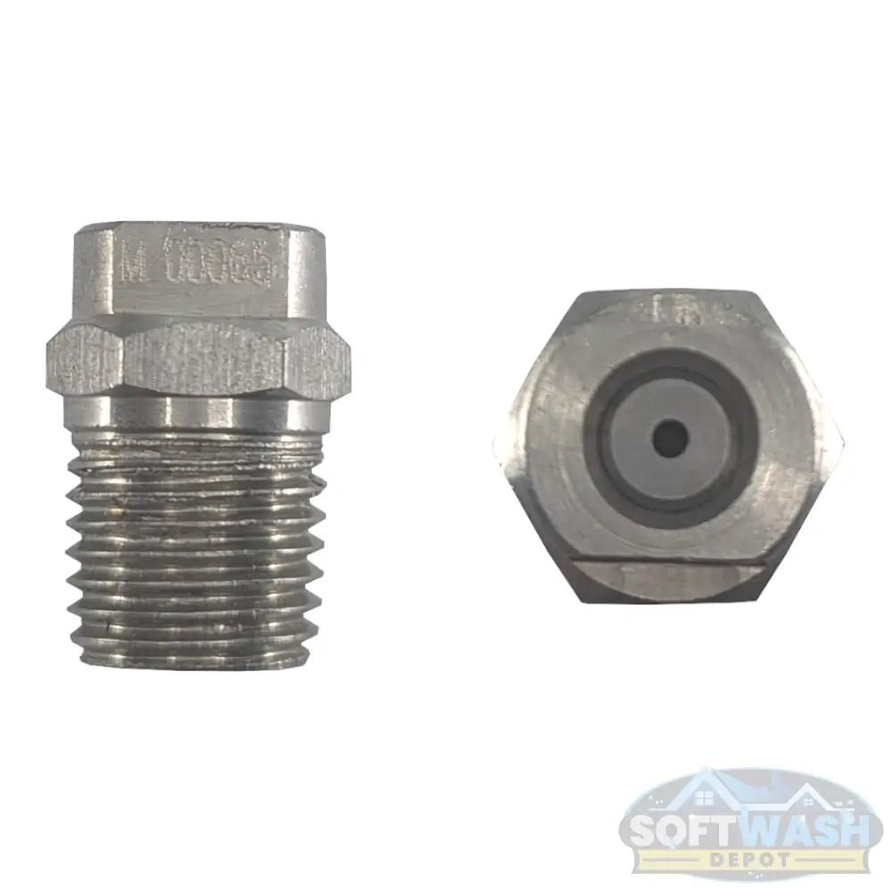 1/4" stainless steel 0-degree pressure washer nozzle, high-precision straight jet tip for spot cleaning and high-impact washing - Soft Wash Depot.
