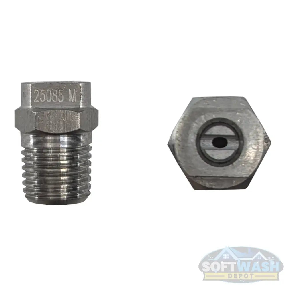 1/4" Stainless Steel Threaded 25° Nozzles - precision pressure washer spray tips for accurate medium-angle cleaning, durable corrosion-resistant design for long-lasting performance - Soft Wash Depot.