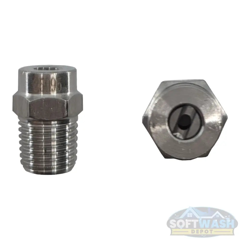 1/4" Stainless Steel Threaded 25° Nozzles - precision pressure washer spray tips for accurate medium-angle cleaning, durable corrosion-resistant design for long-lasting performance - Soft Wash Depot.