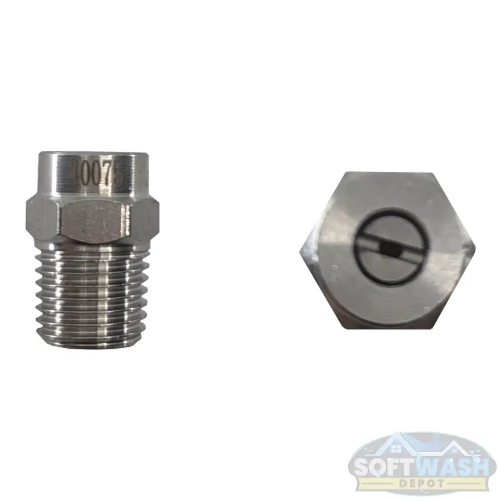 1/4" Stainless Steel Threaded 40° Nozzles - precision spray tips for pressure washers and soft wash systems, corrosion-resistant design ensures consistent fan pattern and long-lasting performance - Soft Wash Depot.