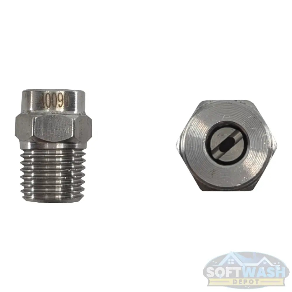 1/4" Stainless Steel Threaded 40° Nozzles - precision spray tips for pressure washers and soft wash systems, corrosion-resistant design ensures consistent fan pattern and long-lasting performance - Soft Wash Depot.