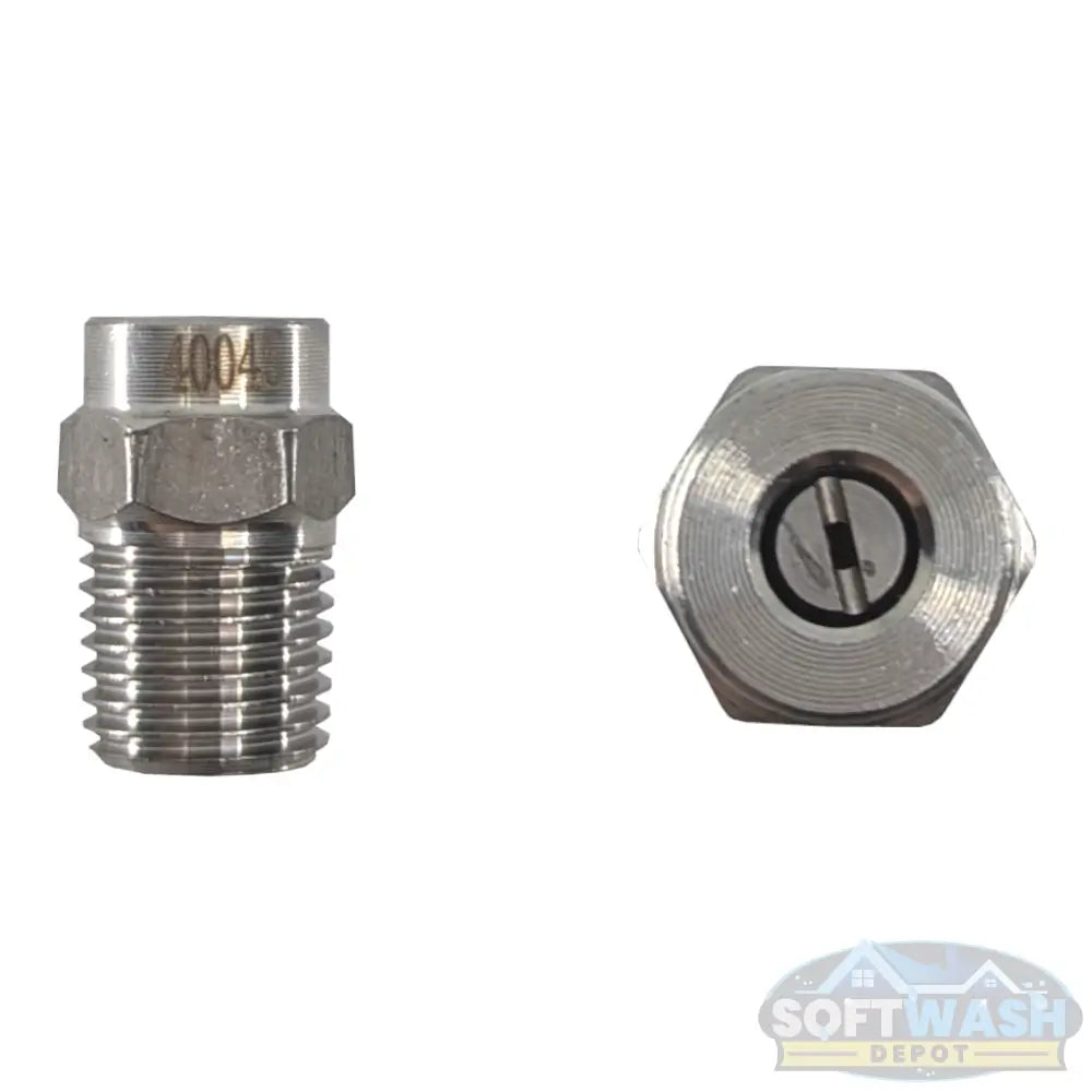 1/4" Stainless Steel Threaded 40° Nozzles - precision spray tips for pressure washers and soft wash systems, corrosion-resistant design ensures consistent fan pattern and long-lasting performance - Soft Wash Depot.