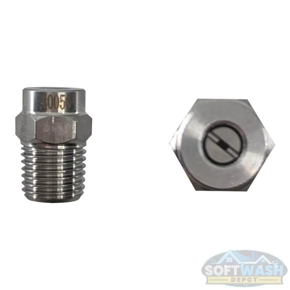 1/4" Stainless Steel Threaded 40° Nozzles - precision spray tips for pressure washers and soft wash systems, corrosion-resistant design ensures consistent fan pattern and long-lasting performance - Soft Wash Depot.