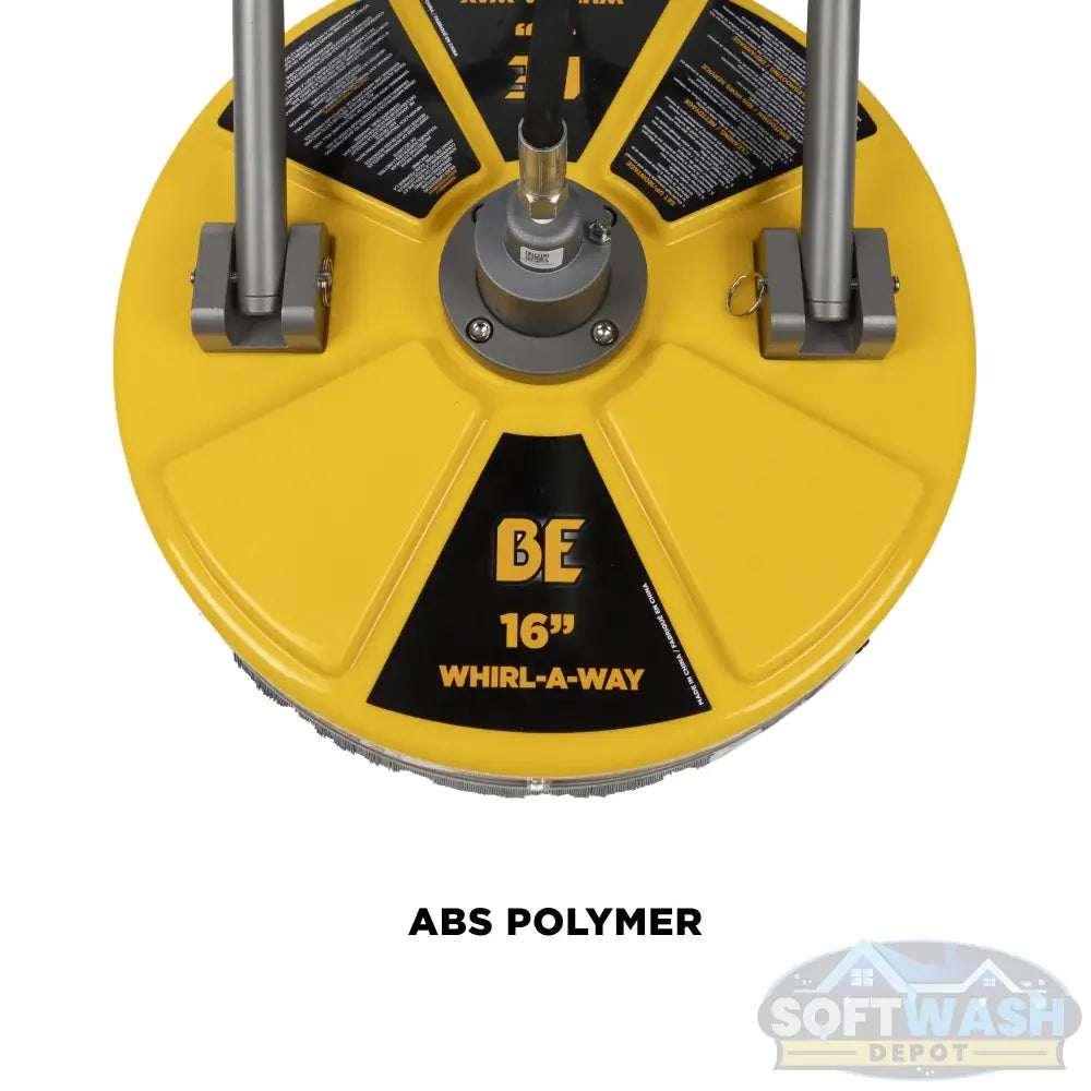 16-inch Whirl-A-Way commercial pressure washer surface cleaner designed for fast, streak-free cleaning of driveways, patios, sidewalks, and concrete surfaces. - Soft Wash Depot