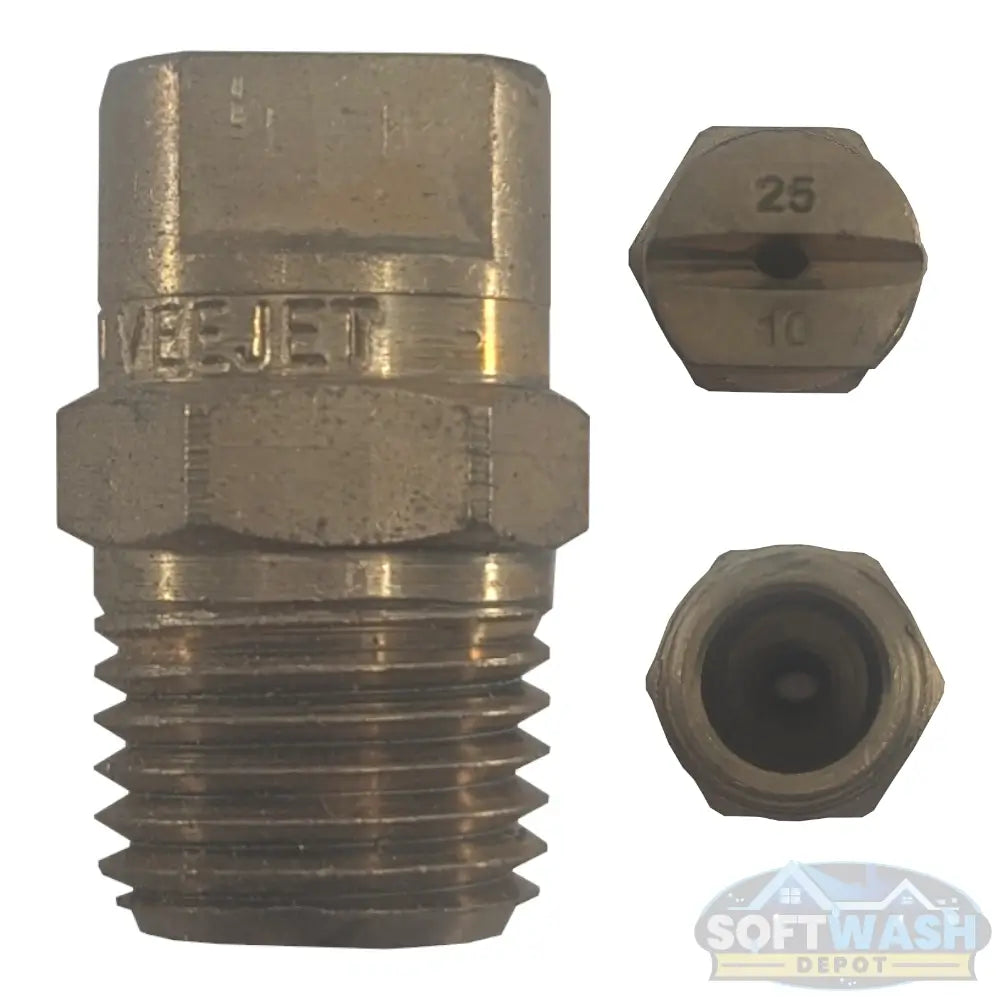 1/4" Meg Brass Softwash/Downstream Tips - precision-engineered brass spray nozzles for soft wash and downstream applications, corrosion-resistant and designed for professional cleaning performance. - Soft Wash Depot