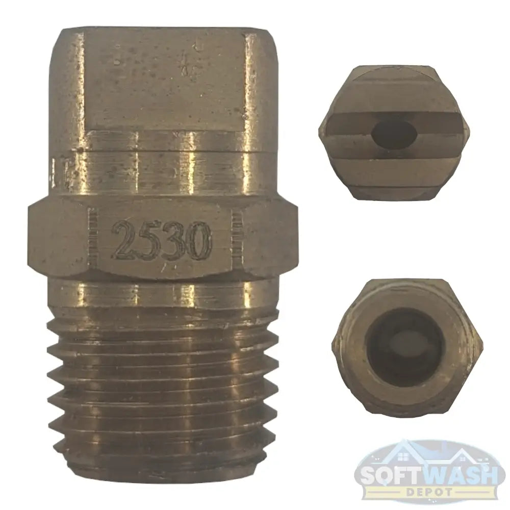 1/4" Meg Brass Softwash/Downstream Tips - precision-engineered brass spray nozzles for soft wash and downstream applications, corrosion-resistant and designed for professional cleaning performance. - Soft Wash Depot