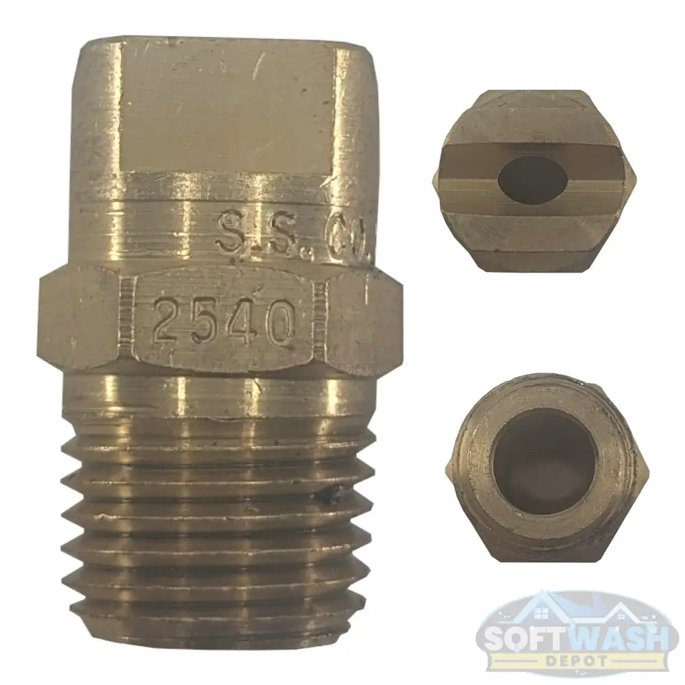 1/4" Meg Brass Softwash/Downstream Tips - precision-engineered brass spray nozzles for soft wash and downstream applications, corrosion-resistant and designed for professional cleaning performance. - Soft Wash Depot