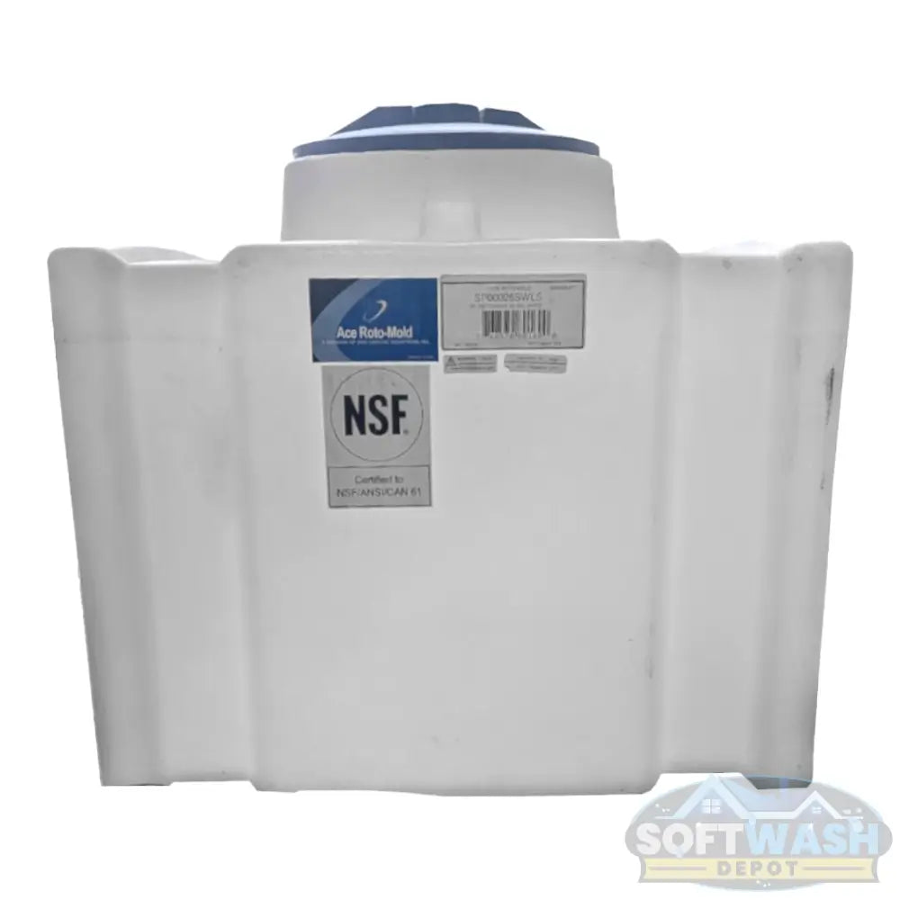 26 Gallon Loaf Rectangular Tank for water and chemical storage, 19 in. high x 18 in. wide x 25 in. long. - Soft Wash Depot