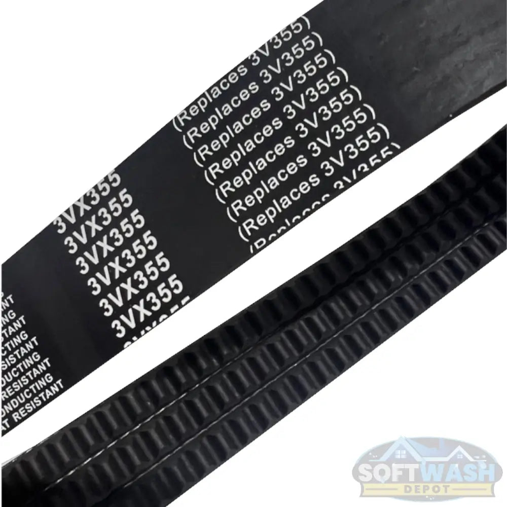 3/3VX355 Banded 3 Groove Belt for BANDIT pressure washer - high-strength industrial V-belt designed for 3-groove belt drive systems, durable and heat-resistant - Soft Wash Depot.