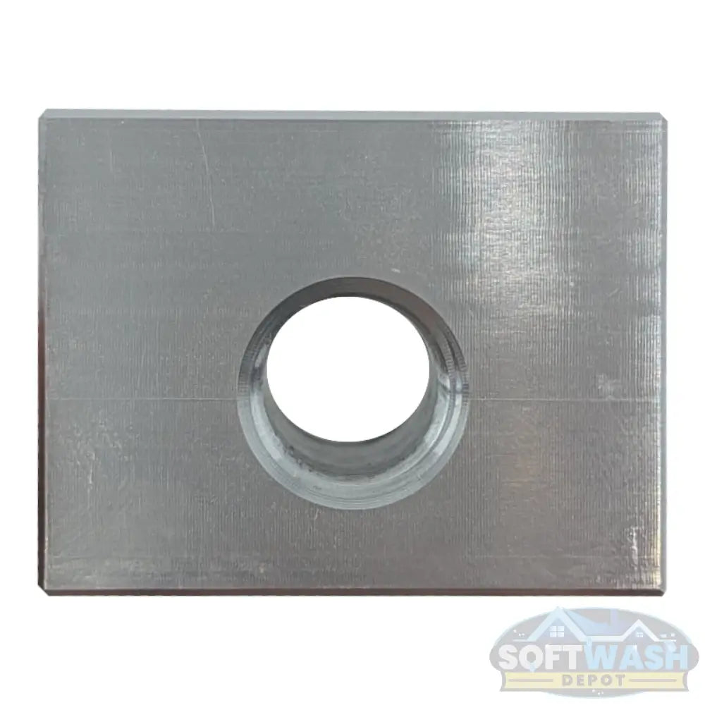 3-Way aluminum unloader bypass block with threaded ports for pressure washer and soft wash plumbing applications. - Soft Wash Depot