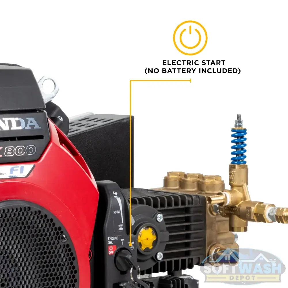 BE B3528HETBGS / CWF1027H 3500 PSI 10 GPM truck mount pressure washer with Honda iGX800 engine and General TSF2421 pump. - Soft Wash Depot