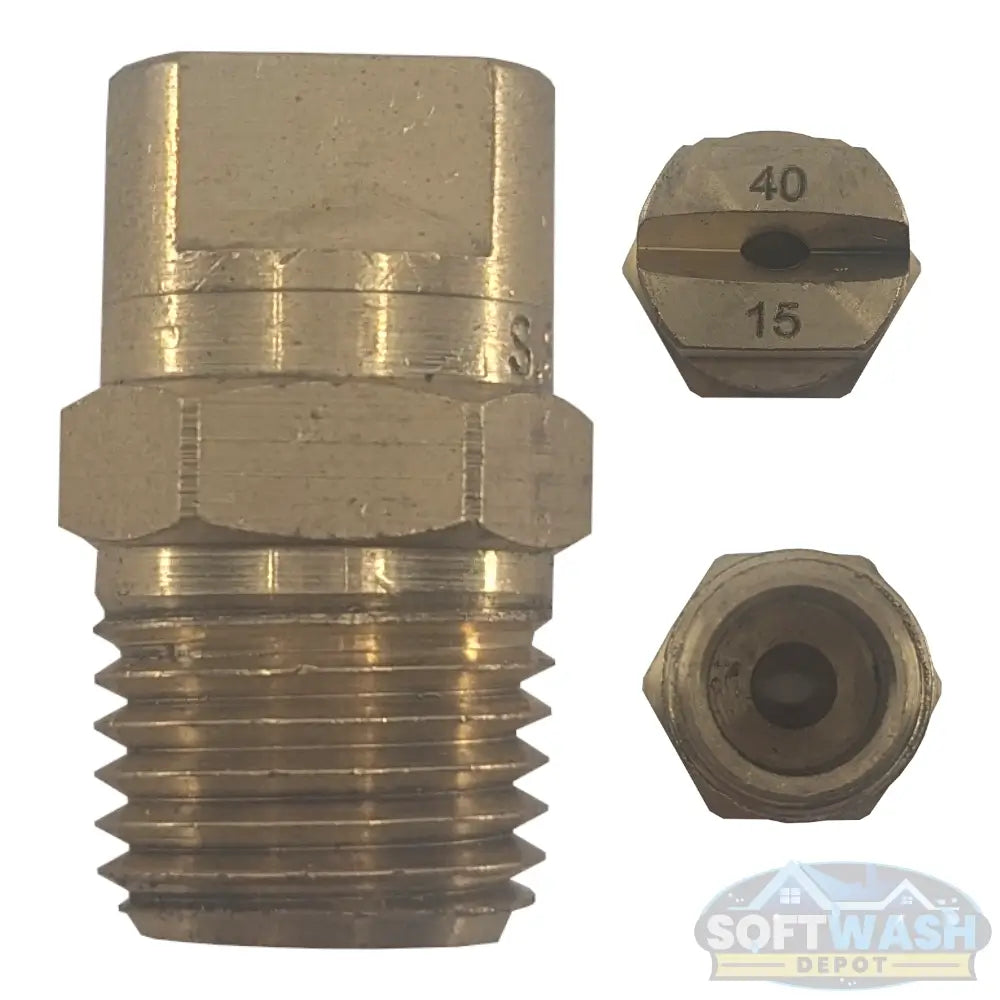 1/4" Meg Brass Softwash/Downstream Tips - precision-engineered brass spray nozzles for soft wash and downstream applications, corrosion-resistant and designed for professional cleaning performance. - Soft Wash Depot