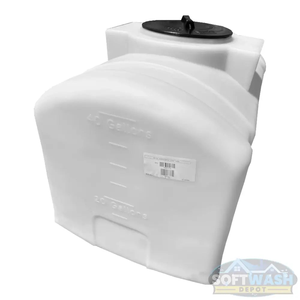 40 Gallon Poly Tank for Pressure Washing and Soft Washing Applications - heavy-duty polyethylene tank with secure lid, ideal for water, bleach, or chemical storage - Soft Wash Depot.