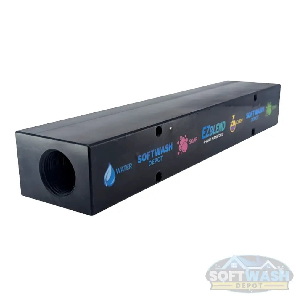 (3 & 4 Port) - Black Soft Washing Mixing Manifold