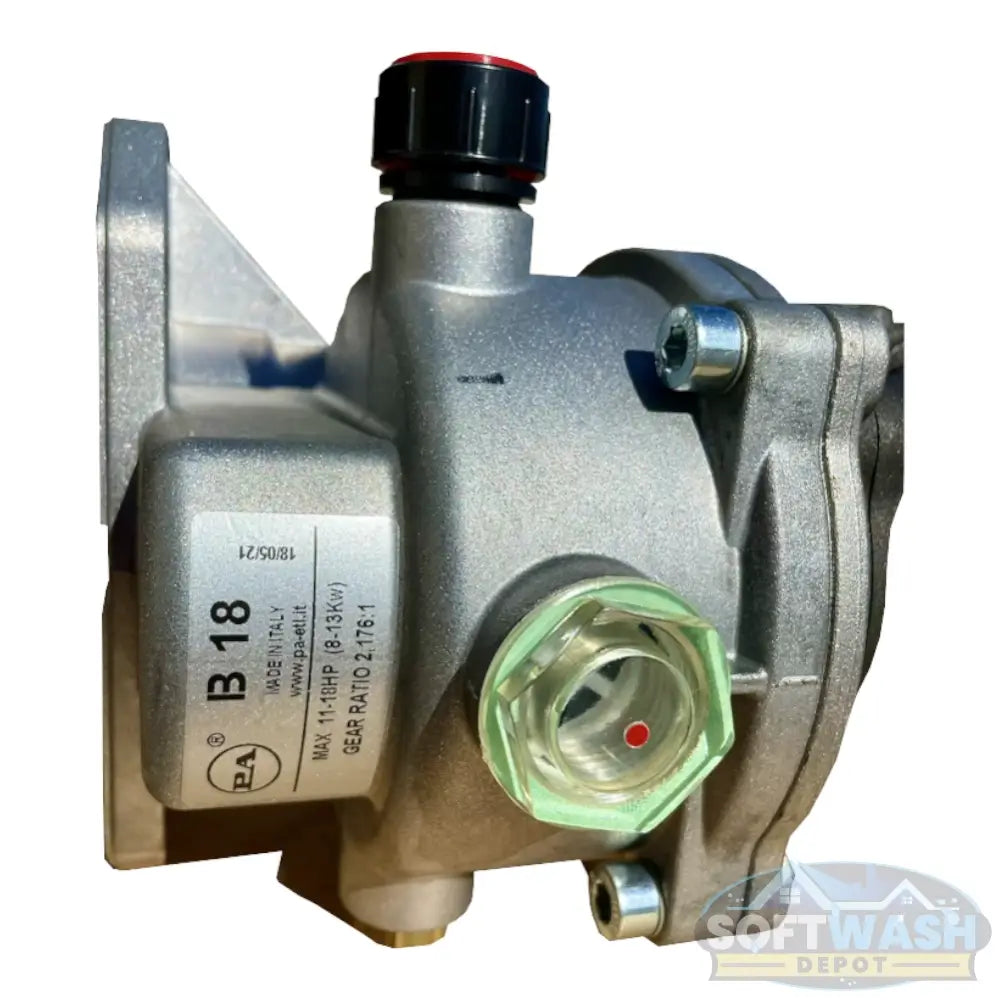 5.5 GPM General Pump Gear Box Assembly - high-performance pressure washer pump with integrated gearbox for smooth power transfer, ideal for soft wash and commercial cleaning systems - Soft Wash Depot.