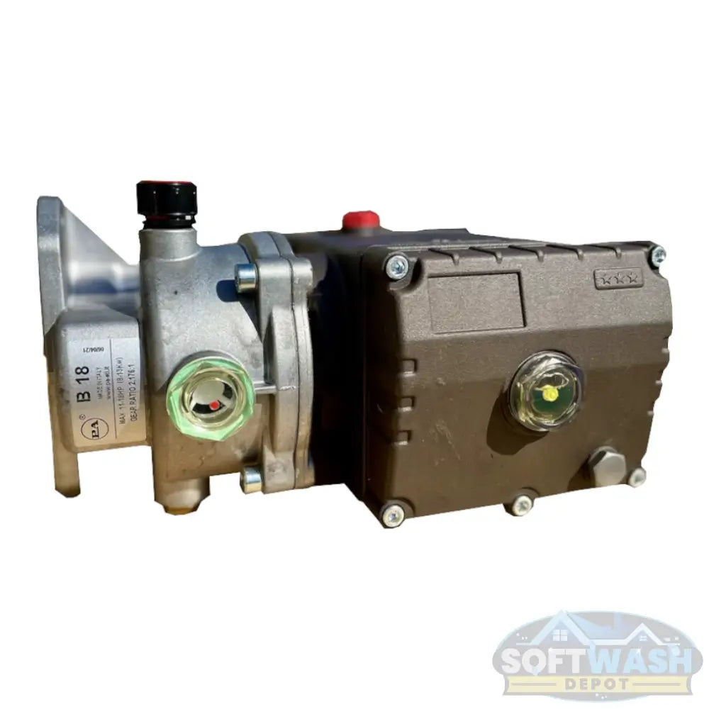 5.5 GPM General Pump Gear Box Assembly - high-performance pressure washer pump with integrated gearbox for smooth power transfer, ideal for soft wash and commercial cleaning systems - Soft Wash Depot.