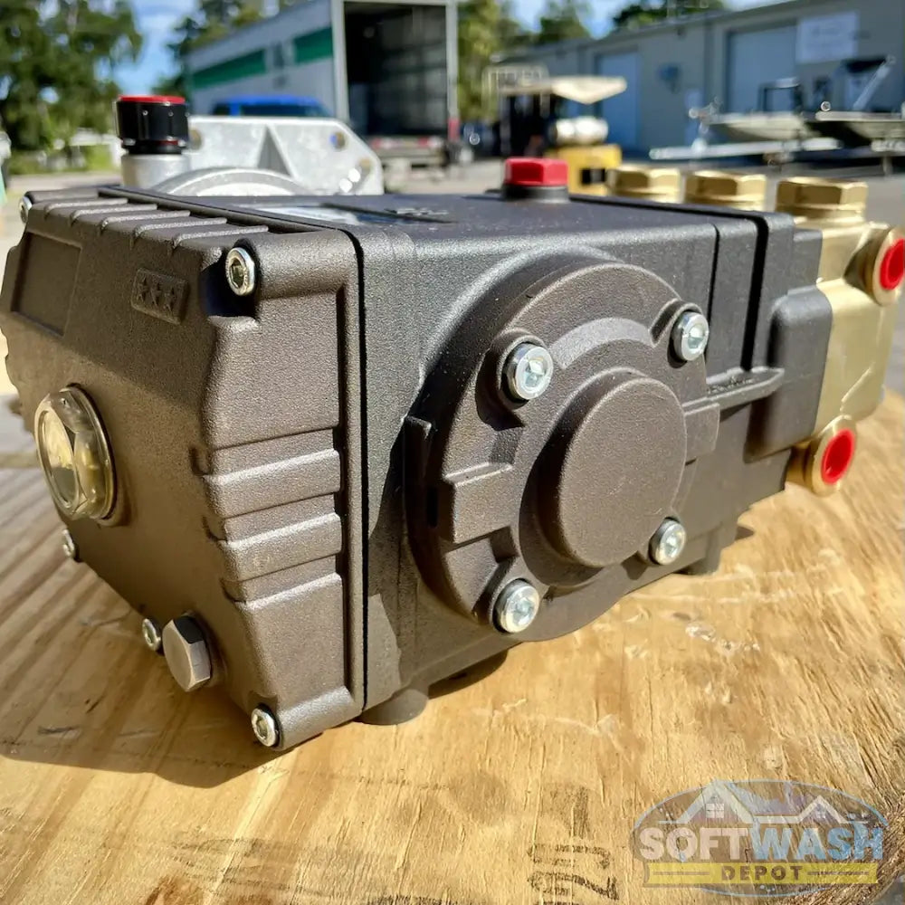 5.5 GPM General Pump Gear Box Assembly - high-performance pressure washer pump with integrated gearbox for smooth power transfer, ideal for soft wash and commercial cleaning systems - Soft Wash Depot.