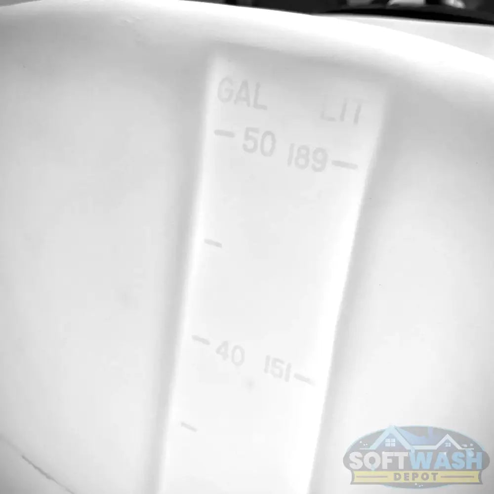 50 Gallon Loaf Tank for Pressure Washing and Soft Washing - durable horizontal poly tank with molded baffles for stability, perfect for water or chemical storage in cleaning setups - Soft Wash Depot.