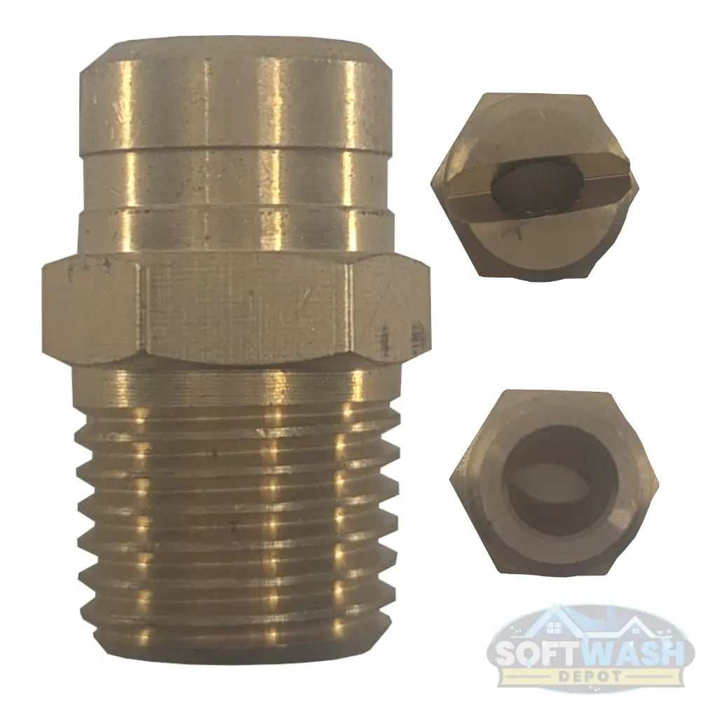 1/4" Meg Brass Softwash/Downstream Tips - precision-engineered brass spray nozzles for soft wash and downstream applications, corrosion-resistant and designed for professional cleaning performance. - Soft Wash Depot