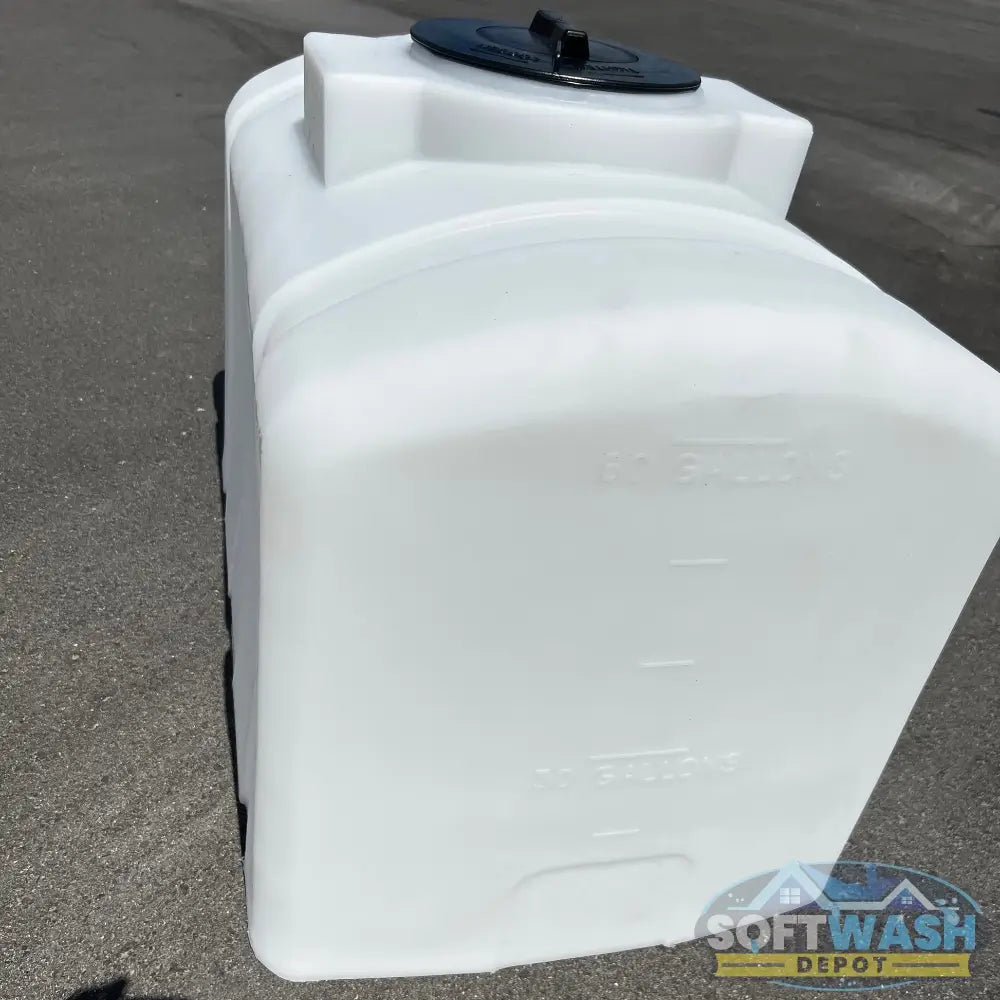 65 Gallon Poly Tank - durable polyethylene water storage tank designed for soft wash, chemical, and pressure washing systems, featuring threaded lid and reinforced construction. - Soft Wash Depot