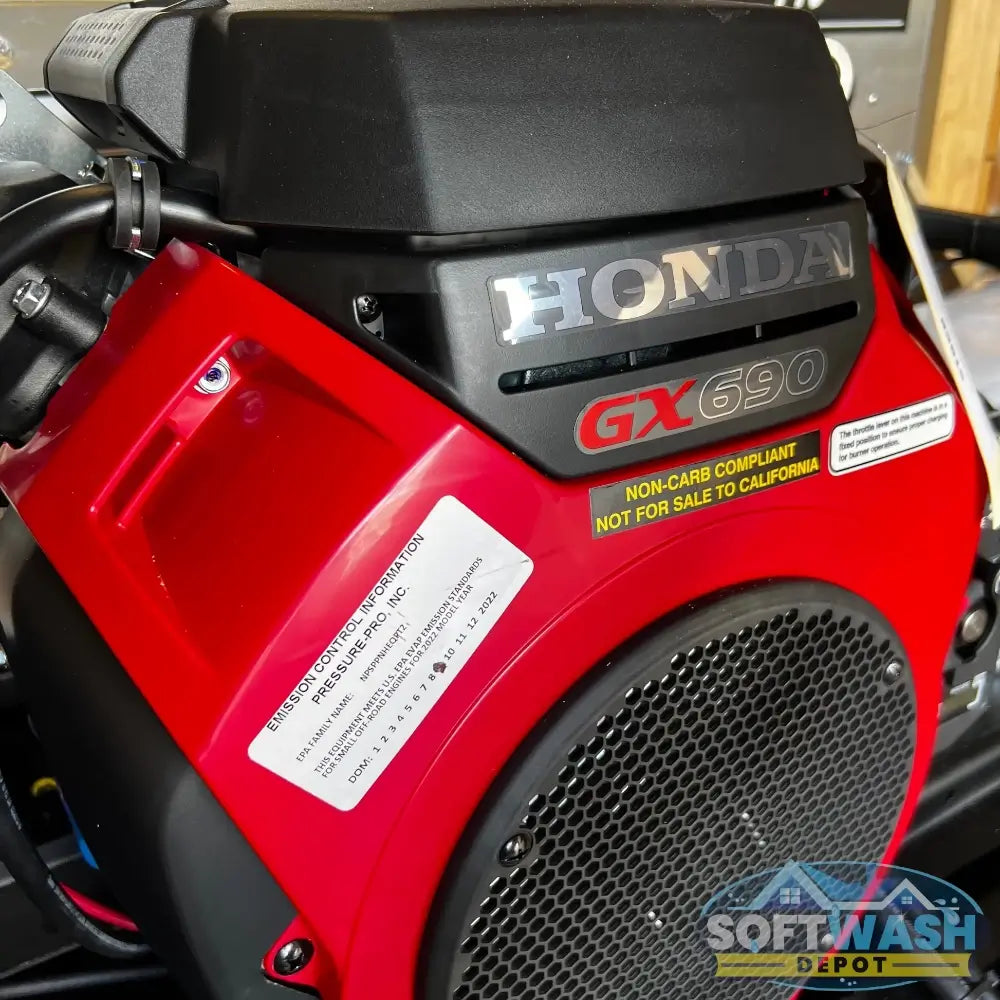 8 GPM hot water skid Honda GX690 3500 PSI with General Pump 8012PRO-35HG - Soft Wash Depot.